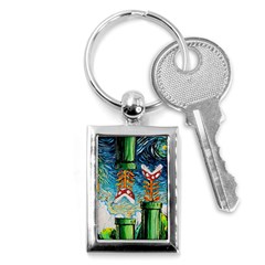 Cartoon Game Games Starry Night Doctor Who Van Gogh Parody Key Chain (rectangle) by Modalart