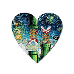 Cartoon Game Games Starry Night Doctor Who Van Gogh Parody Heart Magnet by Modalart