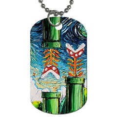 Cartoon Game Games Starry Night Doctor Who Van Gogh Parody Dog Tag (one Side) by Modalart