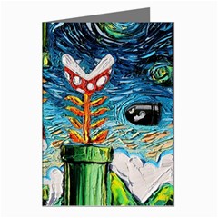 Cartoon Game Games Starry Night Doctor Who Van Gogh Parody Greeting Cards (pkg Of 8) by Modalart