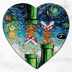 Cartoon Game Games Starry Night Doctor Who Van Gogh Parody Jigsaw Puzzle (heart) by Modalart