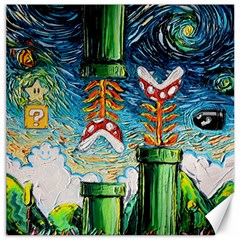 Cartoon Game Games Starry Night Doctor Who Van Gogh Parody Canvas 20  X 20  by Modalart