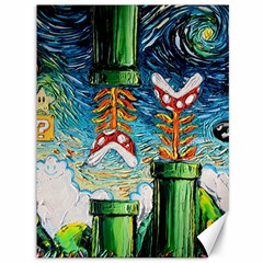 Cartoon Game Games Starry Night Doctor Who Van Gogh Parody Canvas 36  X 48  by Modalart