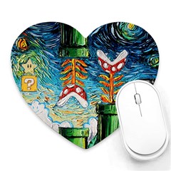 Cartoon Game Games Starry Night Doctor Who Van Gogh Parody Heart Mousepad by Modalart