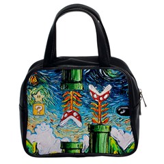 Cartoon Game Games Starry Night Doctor Who Van Gogh Parody Classic Handbag (two Sides) by Modalart