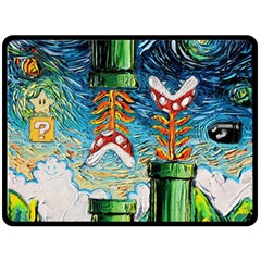 Cartoon Game Games Starry Night Doctor Who Van Gogh Parody Fleece Blanket (large) by Modalart