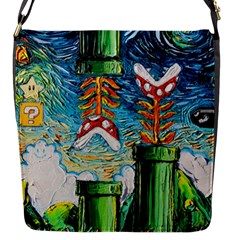 Cartoon Game Games Starry Night Doctor Who Van Gogh Parody Flap Closure Messenger Bag (s) by Modalart