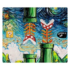 Cartoon Game Games Starry Night Doctor Who Van Gogh Parody Two Sides Premium Plush Fleece Blanket (small) by Modalart