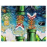 Cartoon Game Games Starry Night Doctor Who Van Gogh Parody Two Sides Premium Plush Fleece Blanket (Medium) 60 x50  Blanket Back