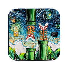 Cartoon Game Games Starry Night Doctor Who Van Gogh Parody Square Metal Box (black) by Modalart