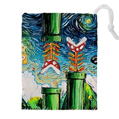 Cartoon Game Games Starry Night Doctor Who Van Gogh Parody Drawstring Pouch (5xl) by Modalart