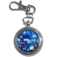 Starry Night In New York Van Gogh Manhattan Chrysler Building And Empire State Building Key Chain Watches by Modalart