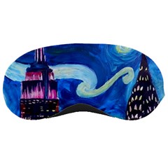 Starry Night In New York Van Gogh Manhattan Chrysler Building And Empire State Building Sleep Mask by Modalart