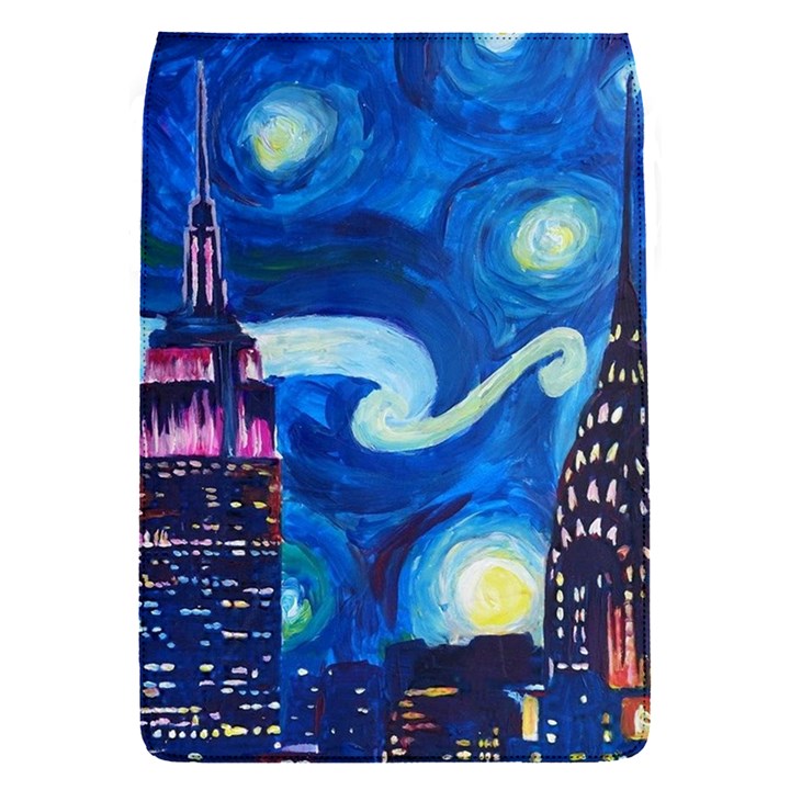 Starry Night In New York Van Gogh Manhattan Chrysler Building And Empire State Building Removable Flap Cover (S)