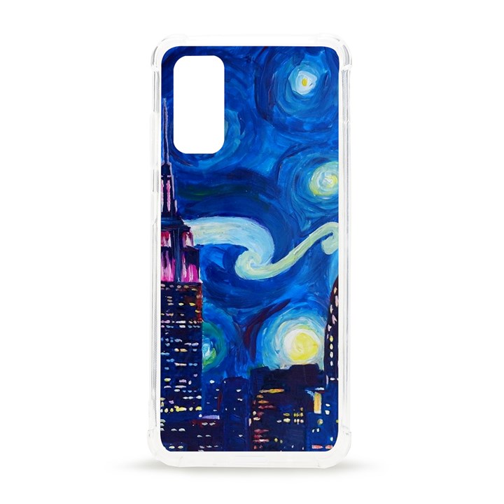 Starry Night In New York Van Gogh Manhattan Chrysler Building And Empire State Building Samsung Galaxy S20 6.2 Inch TPU UV Case