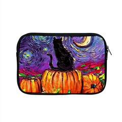 Halloween Art Starry Night Hallows Eve Black Cat Pumpkin Apple Macbook Pro 15  Zipper Case by Modalart