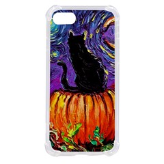 Halloween Art Starry Night Hallows Eve Black Cat Pumpkin Iphone Se by Modalart