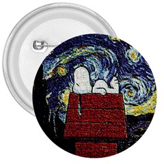 Cartoon Dog House Van Gogh 3  Buttons by Modalart