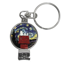 Cartoon Dog House Van Gogh Nail Clippers Key Chain by Modalart