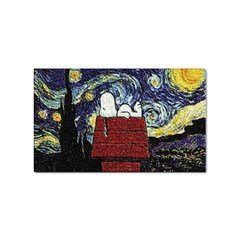 Cartoon Dog House Van Gogh Sticker (rectangular) by Modalart