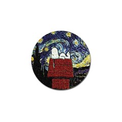 Cartoon Dog House Van Gogh Golf Ball Marker (10 pack)