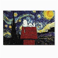 Cartoon Dog House Van Gogh Postcards 5  X 7  (pkg Of 10) by Modalart