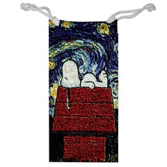 Cartoon Dog House Van Gogh Jewelry Bag by Modalart