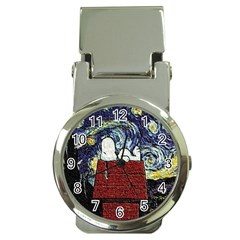 Cartoon Dog House Van Gogh Money Clip Watches by Modalart