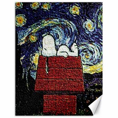 Cartoon Dog House Van Gogh Canvas 18  X 24  by Modalart