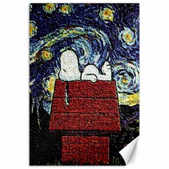 Cartoon Dog House Van Gogh Canvas 20  X 30  by Modalart