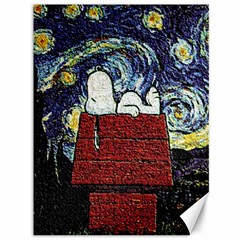 Cartoon Dog House Van Gogh Canvas 36  X 48  by Modalart