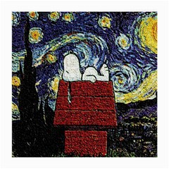 Cartoon Dog House Van Gogh Medium Glasses Cloth by Modalart