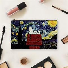 Cartoon Dog House Van Gogh Cosmetic Bag (medium) by Modalart