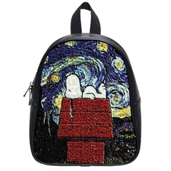 Cartoon Dog House Van Gogh School Bag (Small)