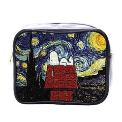 Cartoon Dog House Van Gogh Mini Toiletries Bag (one Side) by Modalart