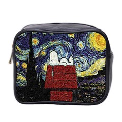 Cartoon Dog House Van Gogh Mini Toiletries Bag (two Sides) by Modalart