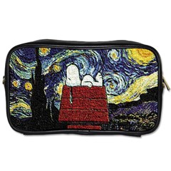 Cartoon Dog House Van Gogh Toiletries Bag (Two Sides)