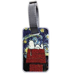 Cartoon Dog House Van Gogh Luggage Tag (two Sides) by Modalart