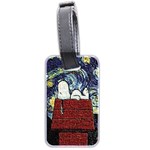 Cartoon Dog House Van Gogh Luggage Tag (two sides) Back