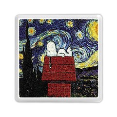 Cartoon Dog House Van Gogh Memory Card Reader (square) by Modalart