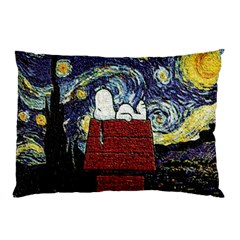 Cartoon Dog House Van Gogh Pillow Case (two Sides) by Modalart