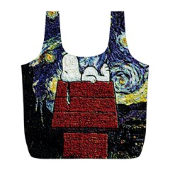 Cartoon Dog House Van Gogh Full Print Recycle Bag (l) by Modalart