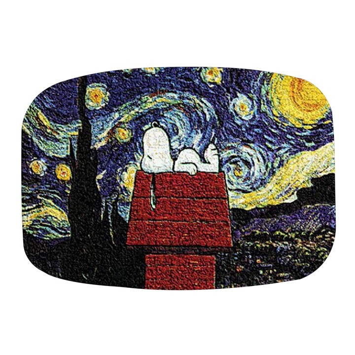 Cartoon Dog House Van Gogh Mini Square Pill Box