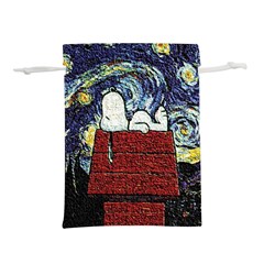 Cartoon Dog House Van Gogh Lightweight Drawstring Pouch (S)