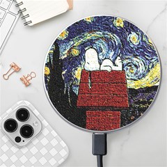 Cartoon Dog House Van Gogh Wireless Fast Charger(white) by Modalart