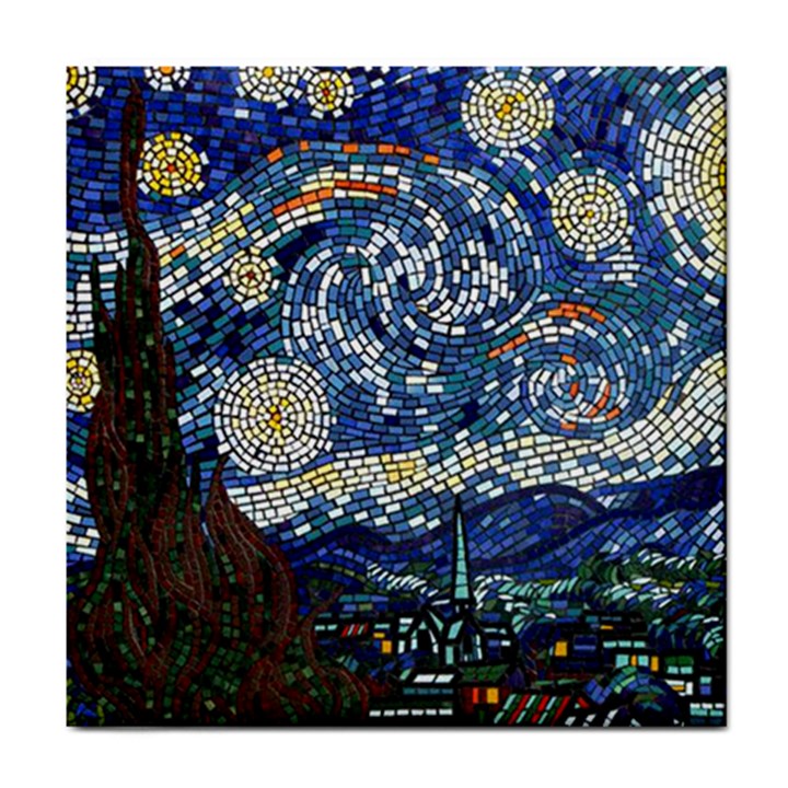 Mosaic Art Vincent Van Gogh Starry Night Tile Coaster