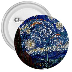 Mosaic Art Vincent Van Gogh Starry Night 3  Buttons by Modalart