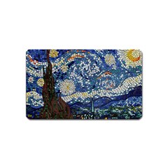 Mosaic Art Vincent Van Gogh Starry Night Magnet (name Card) by Modalart