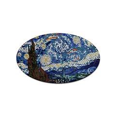 Mosaic Art Vincent Van Gogh Starry Night Sticker Oval (10 Pack) by Modalart