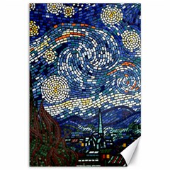 Mosaic Art Vincent Van Gogh Starry Night Canvas 12  X 18  by Modalart